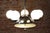 1930s Bauhaus Chandelier in Chrome-Plated Steel and Opaline Glass, Czech, 1930s For Sale - Image 5 of 11