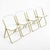 Modern Giancarlo Piretti Style Brass Folding Chairs- Set of 4 For Sale - Image 3 of 9