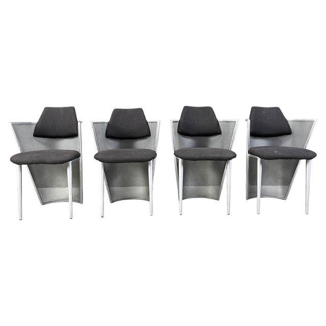 Postmodern Metal Dining Chairs, 1980s, Set of 4 For Sale - Image 13 of 13