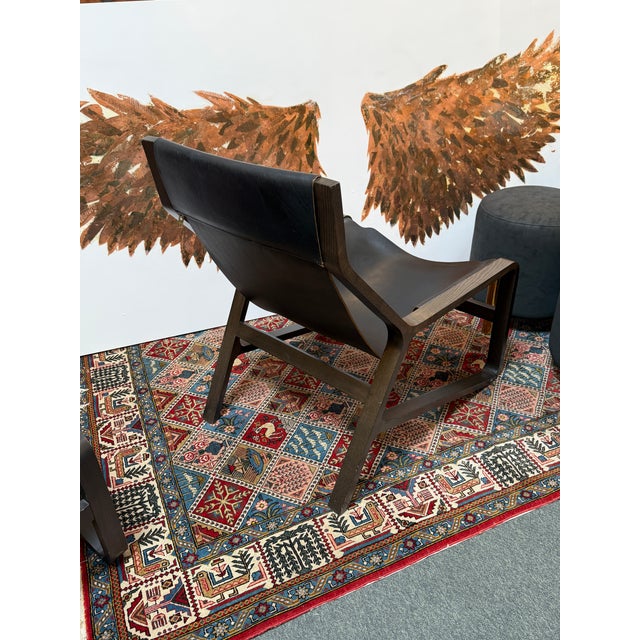 Wood Toro Lounge Chair + Ottoman, Set For Sale - Image 7 of 12