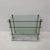 Dimensions: 83cm W, 71cm H, 38cm D Condition: Glass has a chip. See photos. Material: Metal, Glass, Marble