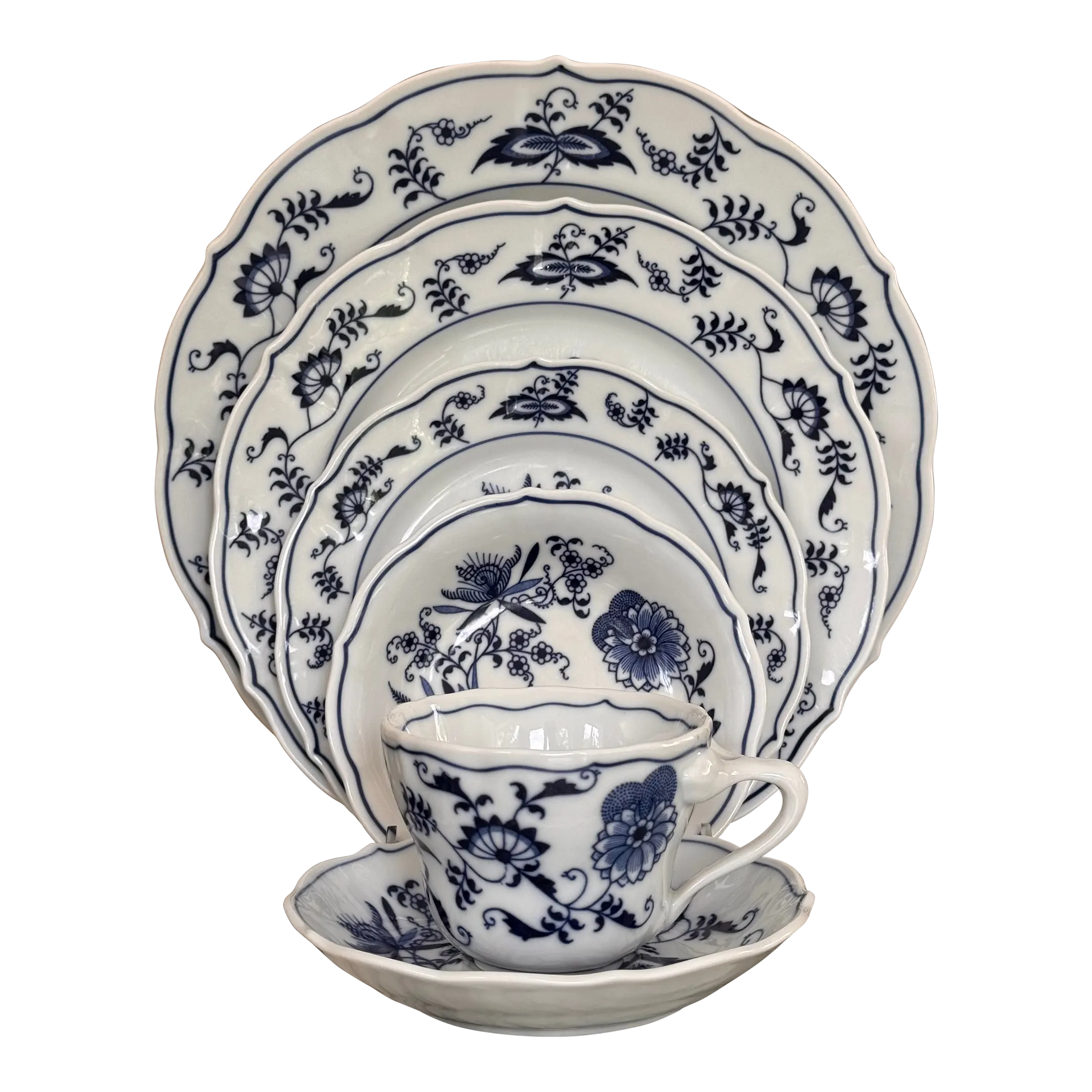 Blue Danube 6 Piece Place Setting - Multiple Available | Chairish