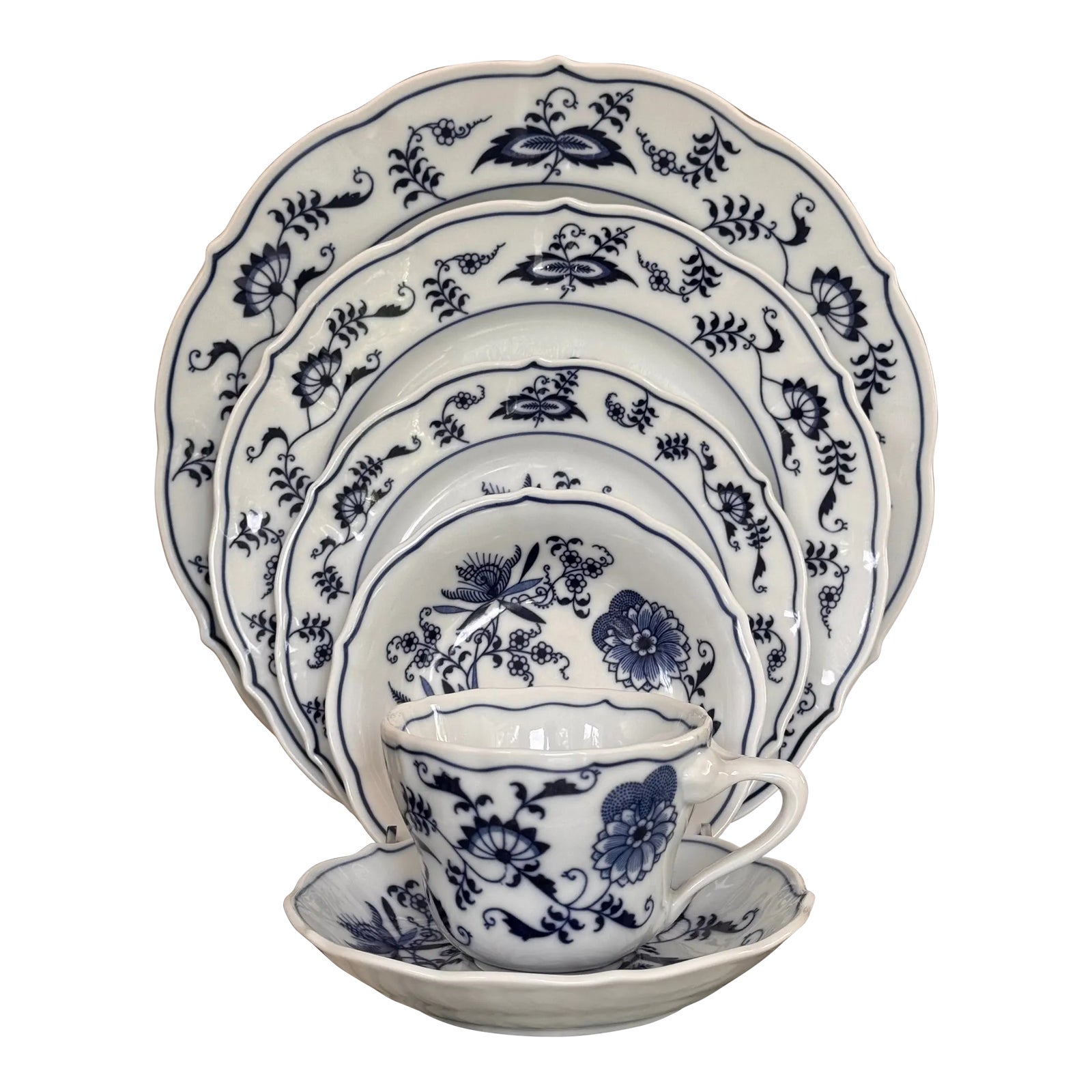 Blue Danube 6 Piece Place Setting - Multiple Available | Chairish
