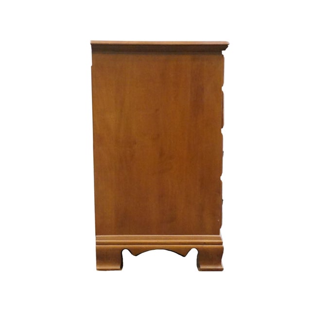 High End Vintage Solid Hard Rock Maple Early American Colonial 56" Double Dresser 5012 For Sale - Image 12 of 13