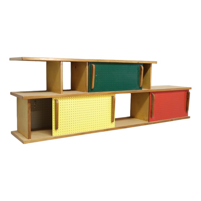 Wall Hanging Bookcase by Charlotte Perriand, 1960 For Sale