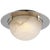 Modern Kelly Wearstler for Visual Comfort Signature Melange 6" Solitaire Flush Mount in Polished Nickel with Alabaster Shade For Sale - Image 3 of 4