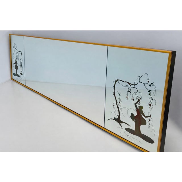 Art Deco Mirror attributed to Osvaldo Borsani, Italy, 1940s For Sale - Image 3 of 11