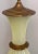 Metal Mid 20th Century Paul Hansen Hollywood Regency Bronze Mounted Vaseline Glass Lamps, Pair For Sale - Image 7 of 12