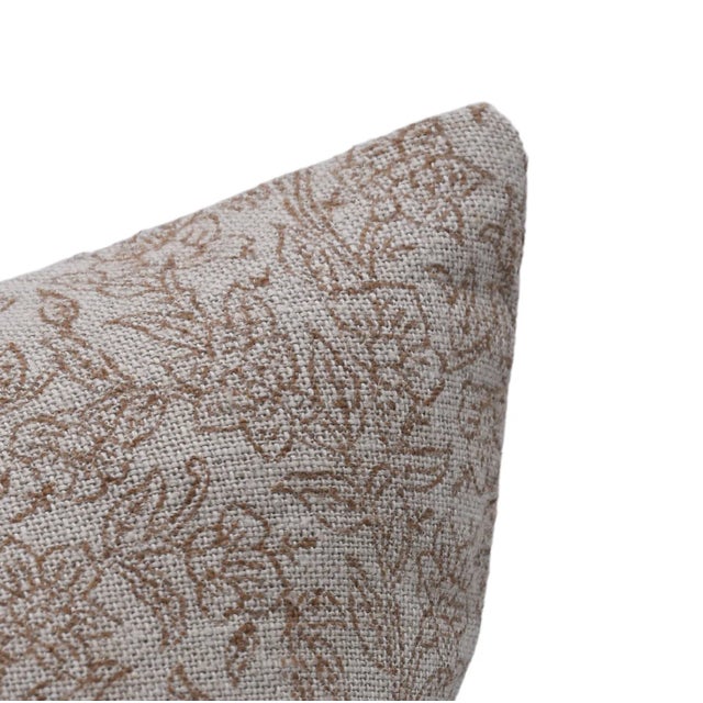 Not Yet Made - Made To Order Block Print Custom Pillow Cover 20x20 Inch- Thick Linen - Vishv Jaal For Sale - Image 5 of 5