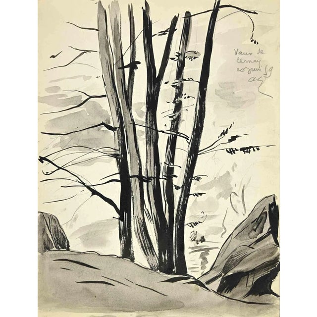 André Gallaud, Cernay Passage, Mixed Media, 1959 For Sale