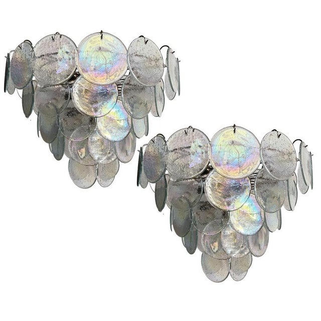 Murano Glass Discs Chandeliers, 1990, Set of 2 For Sale - Image 14 of 14