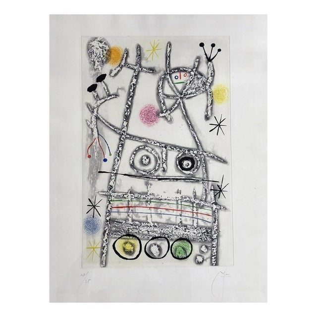 Joan Miró, Les Forestiers Gris, Lithograph For Sale