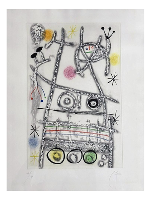Joan Miró, Les Forestiers Gris, Lithograph