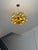 This striking pair of vintage Curtis Jere pendants is composed of interlocking polished brass bands, forming a rhythmic,...