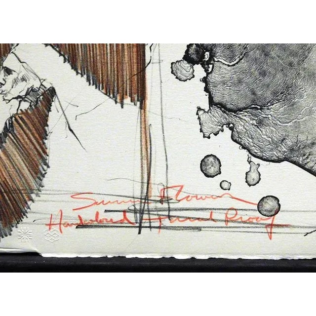 Impressionist 1980s "Summer Flower" Portrait Lithograph by Frank Howell For Sale - Image 3 of 4