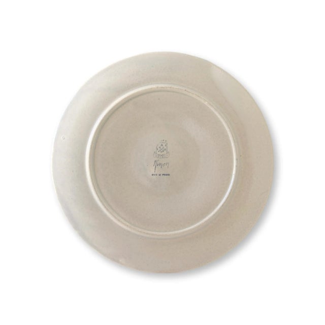 Vintage French Stoneware Oyster Plates, Set of 5 For Sale - Image 4 of 6