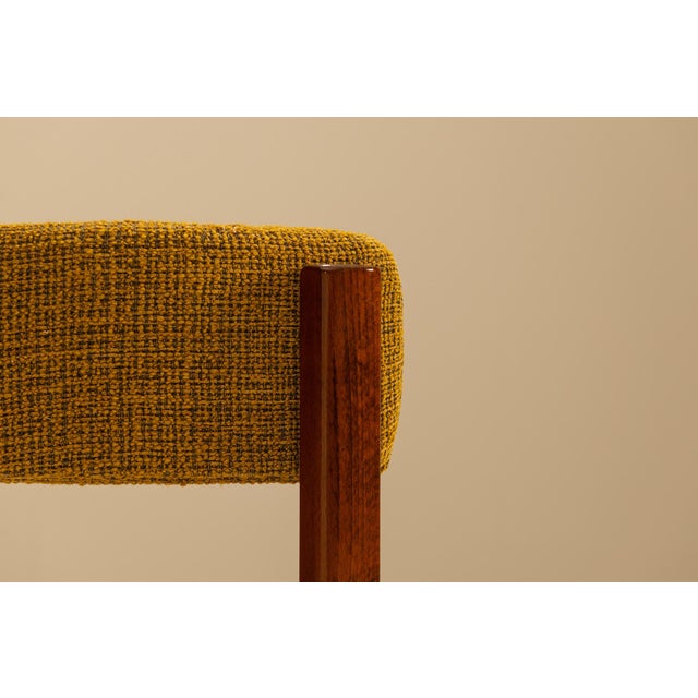 Dining Room Chairs in Ocher Fabric, Italy, 1970s, Set of 8 For Sale - Image 11 of 13