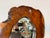 1970s 70's Vintage Brutalist Organic Modern Sculpted Burl Wood Wall Mirror For Sale - Image 5 of 12