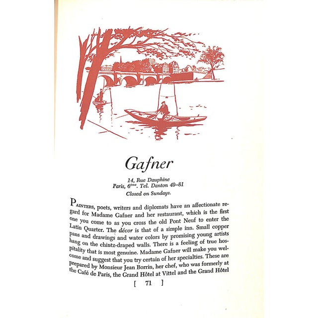 "Paris Cuisine" 1952 Beard, James A. And Watt, Alexander For Sale - Image 12 of 12
