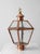 Metal Vintage Copper Lantern Light Fixture With Brass Eagle Finial For Sale - Image 7 of 18