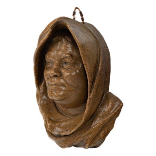 Paul Jeanneney, Mask, 1890s-1910s, Glazed Stoneware For Sale