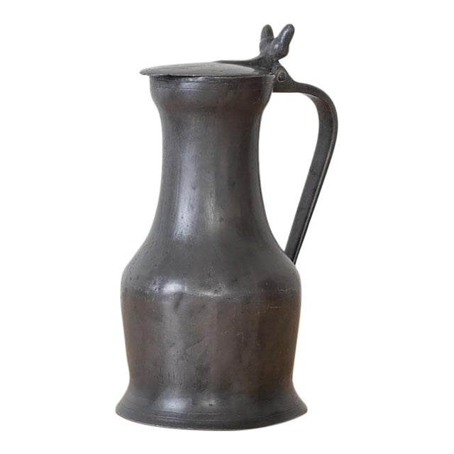 1940s French Pewter Pitcher For Sale