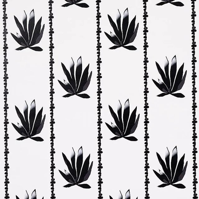 Not Yet Made - Made To Order Sample - Schumacher X Peg Norriss Agave Stripe Wallpaper in Parchment For Sale - Image 5 of 5