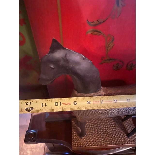 Asian Horse equipped with Brass Blanket and Hammered Copper Wrap at Base.