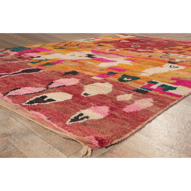 Red Contemporary Boujad Moroccan Rug, 09'11 X 13'04 For Sale - Image 8 of 10