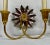 1970s Pair of Gilt Two Light Sconces With Mirrored Twelve Point Star Bursts For Sale - Image 5 of 9