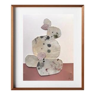 "Love Without Words 5" Original Mixed-Media Collage on Paper by Zac Woodiel For Sale