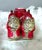 Glass Christmas Pair of Antique German Mercury Glass Santa Claus Ornaments Holding Christmas Trees For Sale - Image 7 of 7