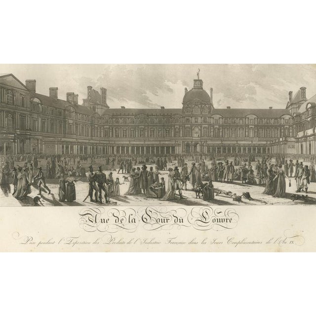 Early 19th Century Louis-Pierre Baltard, Louvre Cour Carrée Exhibition, 1803, Paper For Sale - Image 5 of 12