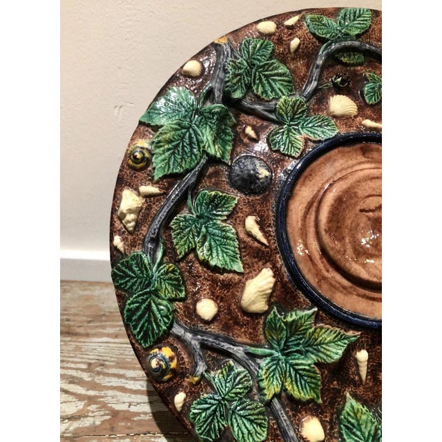 French 1880s French Thomas Sergent Palissy Plate For Sale - Image 3 of 7