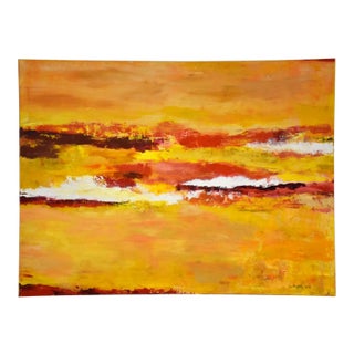Dottie Katz Yellow Abstract Painting For Sale