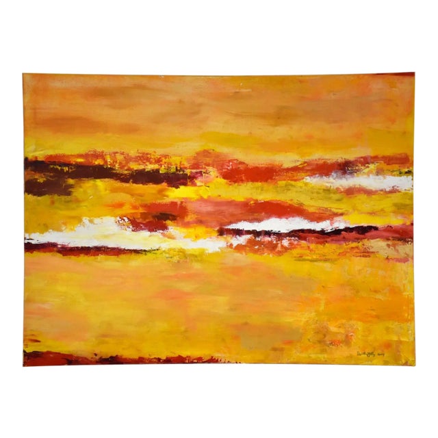 Dottie Katz Yellow Abstract Painting For Sale