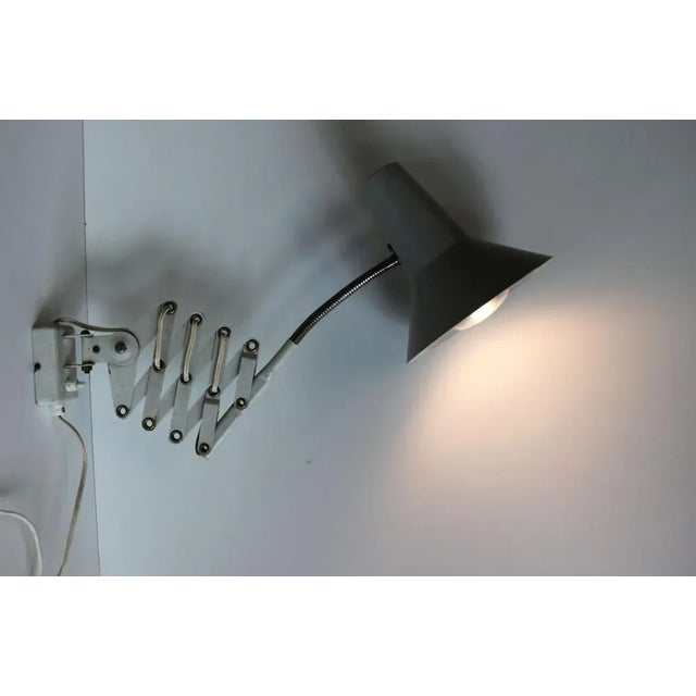 Industrial Scissor Wall Lamp, 1950s For Sale - Image 4 of 12