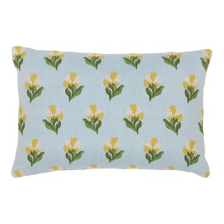Schumacher Rosina Floral Pillow 18" x 12" in Marigold For Sale