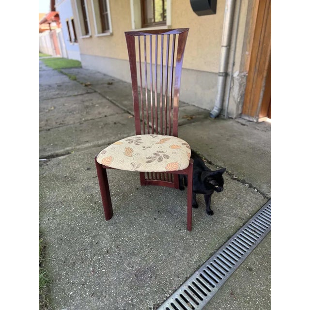 Lacquer and Fabric Dining Chairs by Pietro Costantini, 1980, Set of 6 For Sale - Image 10 of 13
