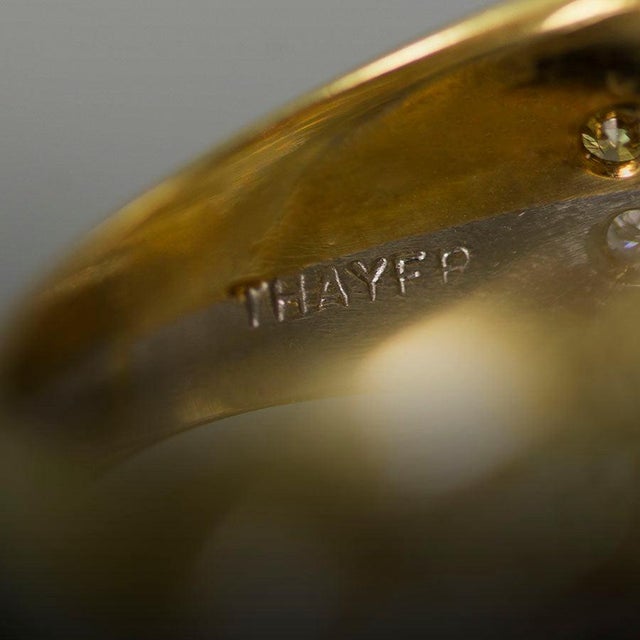Late 20th Century Late 20th Century Keith Davis Yellow Diamond Ring, Size 7.25 For Sale - Image 5 of 5