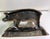 Metal Vintage Cast Iron Pig Doorstop For Sale - Image 7 of 8