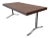 Chrome and Leather Writing Desk by Ironies For Sale
