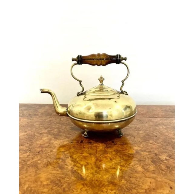 Antique Victorian Brass Kettle, 1850 For Sale - Image 4 of 7