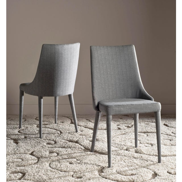 2020s 19''H Linen Side Chair, Grey - a Pair For Sale - Image 5 of 6