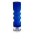 Mid Century Cobalt Blue Hooped Art Glass Vase by Bo Borstrom for Aseda Glasbruk, Sweden For Sale