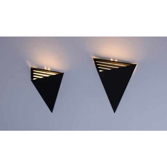 Postmodern Metal Black Kite Sconces from Massive Lighting, 1980, Set of 2 For Sale - Image 13 of 15