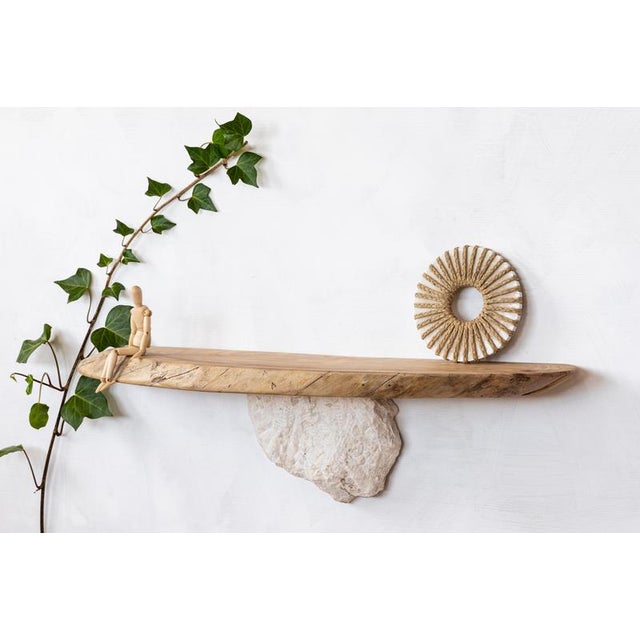 Brutalist Elm Wood Console by Jean-Baptiste Van Den Heede Dimensions: D 90 x W 22 x H 22 cm Materials: Elm Wood