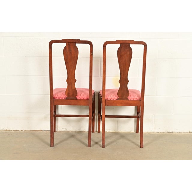 Baker Furniture Style Federal Inlaid Mahogany Dining Chairs, Set of Four For Sale - Image 11 of 12