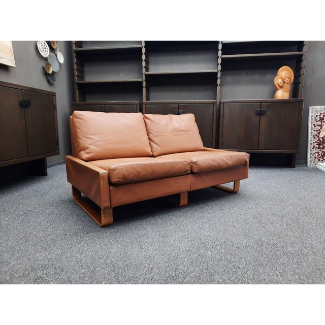 1970s Model Conseta Two-Seater Leather Sofa by Wilhelm Möller for Cor, 1960s For Sale - Image 5 of 14