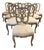 Set of 10 Late 19th Century Italian Painted Gilt Dining Chairs, Louis XV–Style, Carved Wood, Married Set For Sale